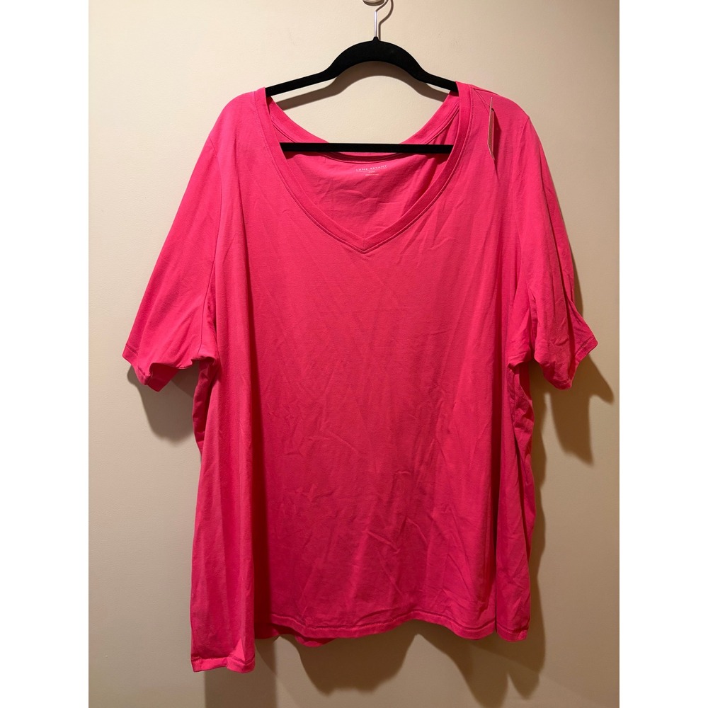NWT Lane Bryant Classic Perfect Short Sleeve T-Shirt Tee Plus Size 5X 30/32 Pink